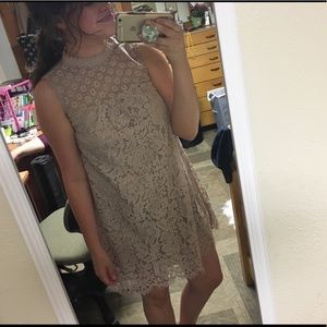 Blush lace dress